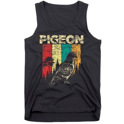 Retro Pigeon Racing Birdwatching Bird Lover Ornithologist Tank Top