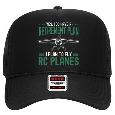 Rc Plane Retirement Plan Radio Controlled Airplane High Crown Mesh Back Trucker Hat