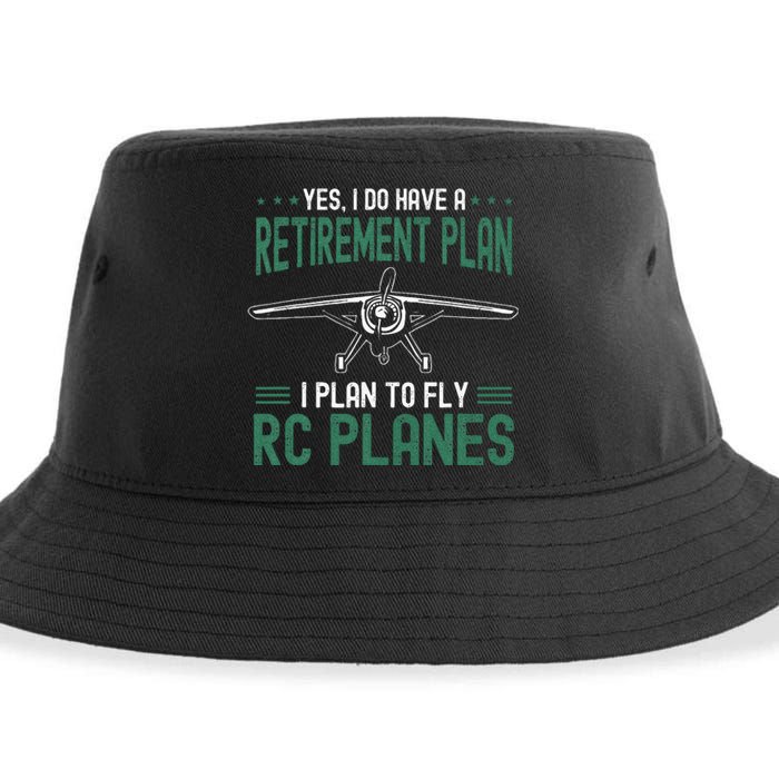 Rc Plane Retirement Plan Radio Controlled Airplane Sustainable Bucket Hat