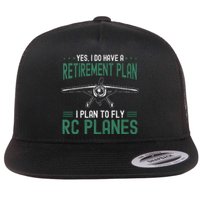 Rc Plane Retirement Plan Radio Controlled Airplane Flat Bill Trucker Hat