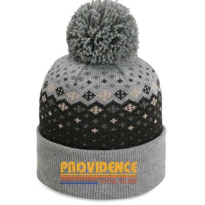 Retro Providence Rhode Island The Baniff Cuffed Pom Beanie