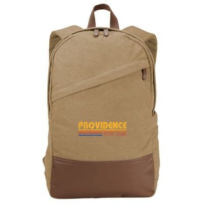Retro Providence Rhode Island Cotton Canvas Backpack