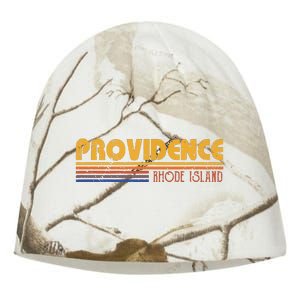 Retro Providence Rhode Island Kati - Camo Knit Beanie