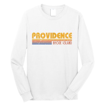 Retro Providence Rhode Island Long Sleeve Shirt