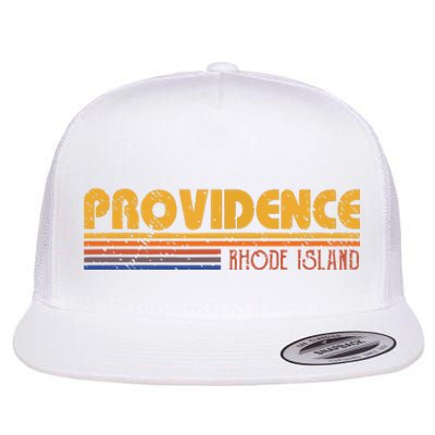 Retro Providence Rhode Island Flat Bill Trucker Hat