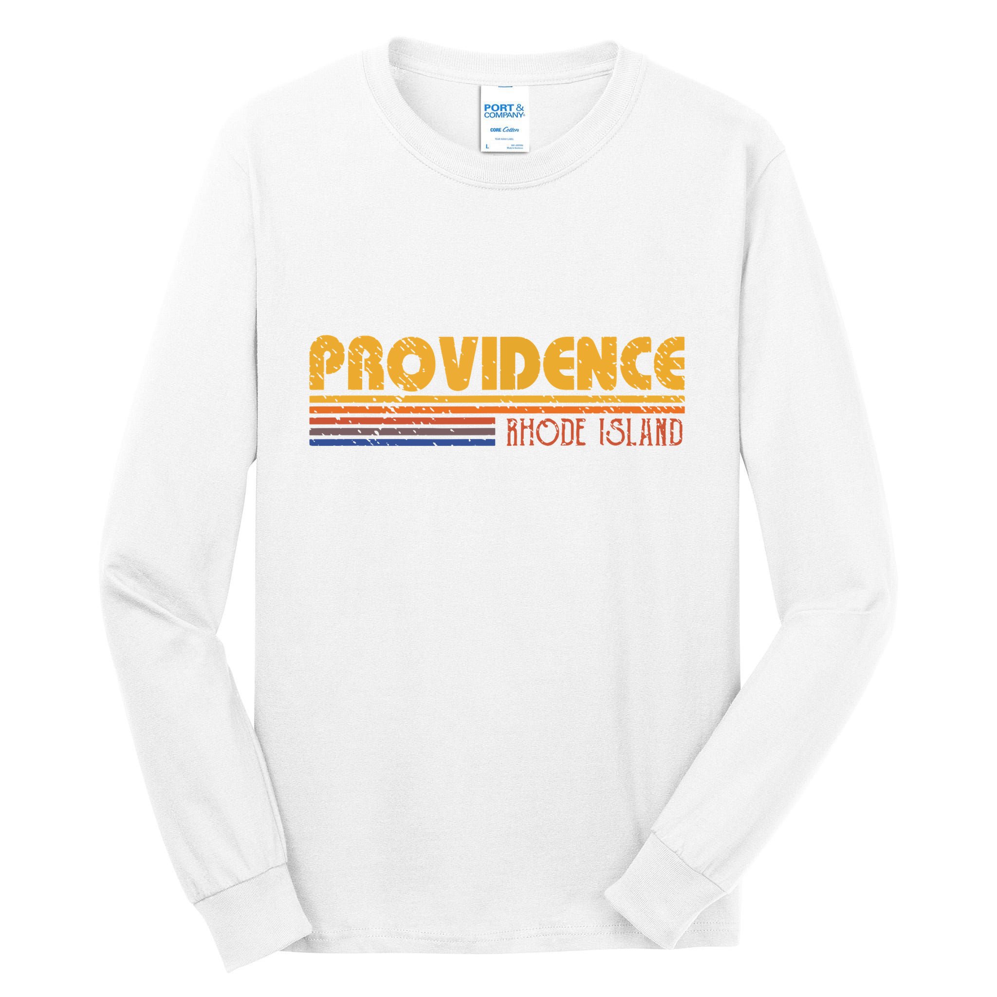 Retro Providence Rhode Island Tall Long Sleeve T-Shirt
