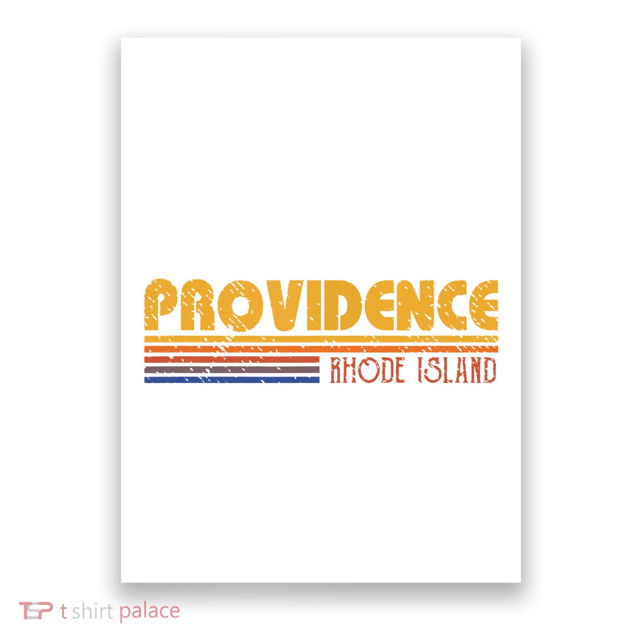Retro Providence Rhode Island Poster