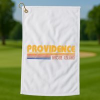 Retro Providence Rhode Island Golf Towel