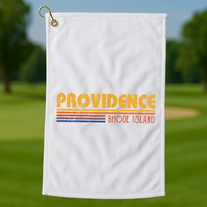 Retro Providence Rhode Island Golf Towel