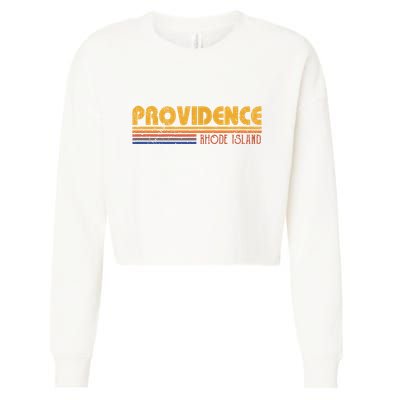Retro Providence Rhode Island Cropped Pullover Crew