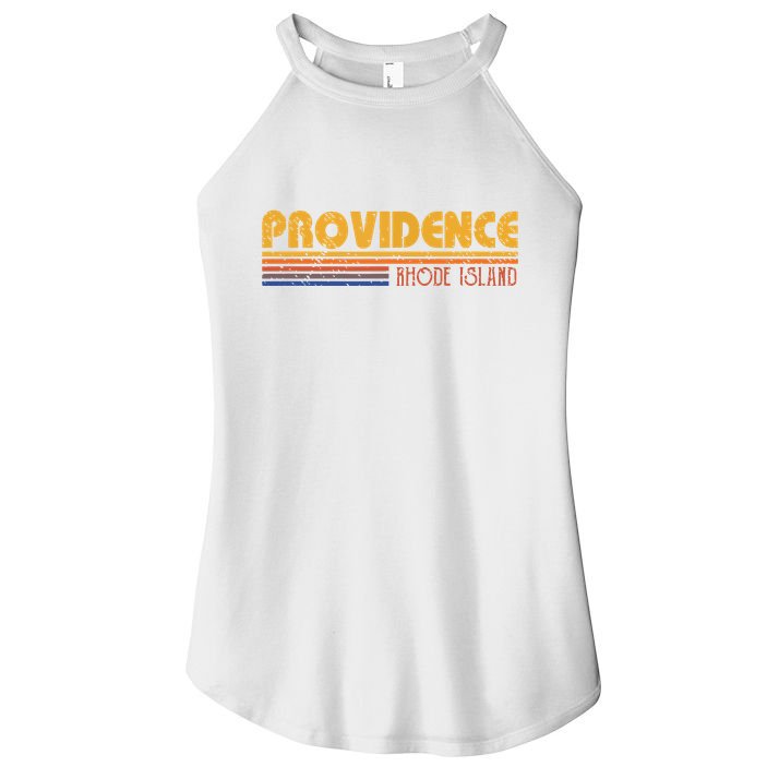 Retro Providence Rhode Island Women's Perfect Tri Rocker Tank