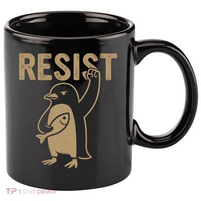 Resist Penguin 11oz C Handle Ceramic Mug