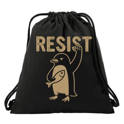 Resist Penguin Drawstring Bag