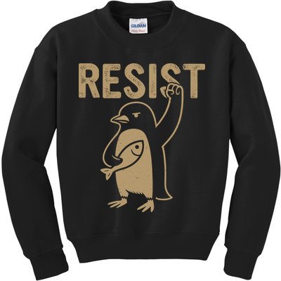 Resist Penguin Kids Sweatshirt