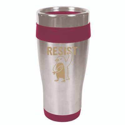 Resist Penguin 16oz Travel Tumbler