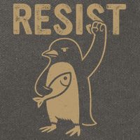 Resist Penguin Cotton Canvas Backpack