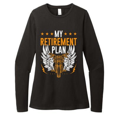 Retirement Plan Riding Motorcycle Riders Biker Womens CVC Long Sleeve Shirt