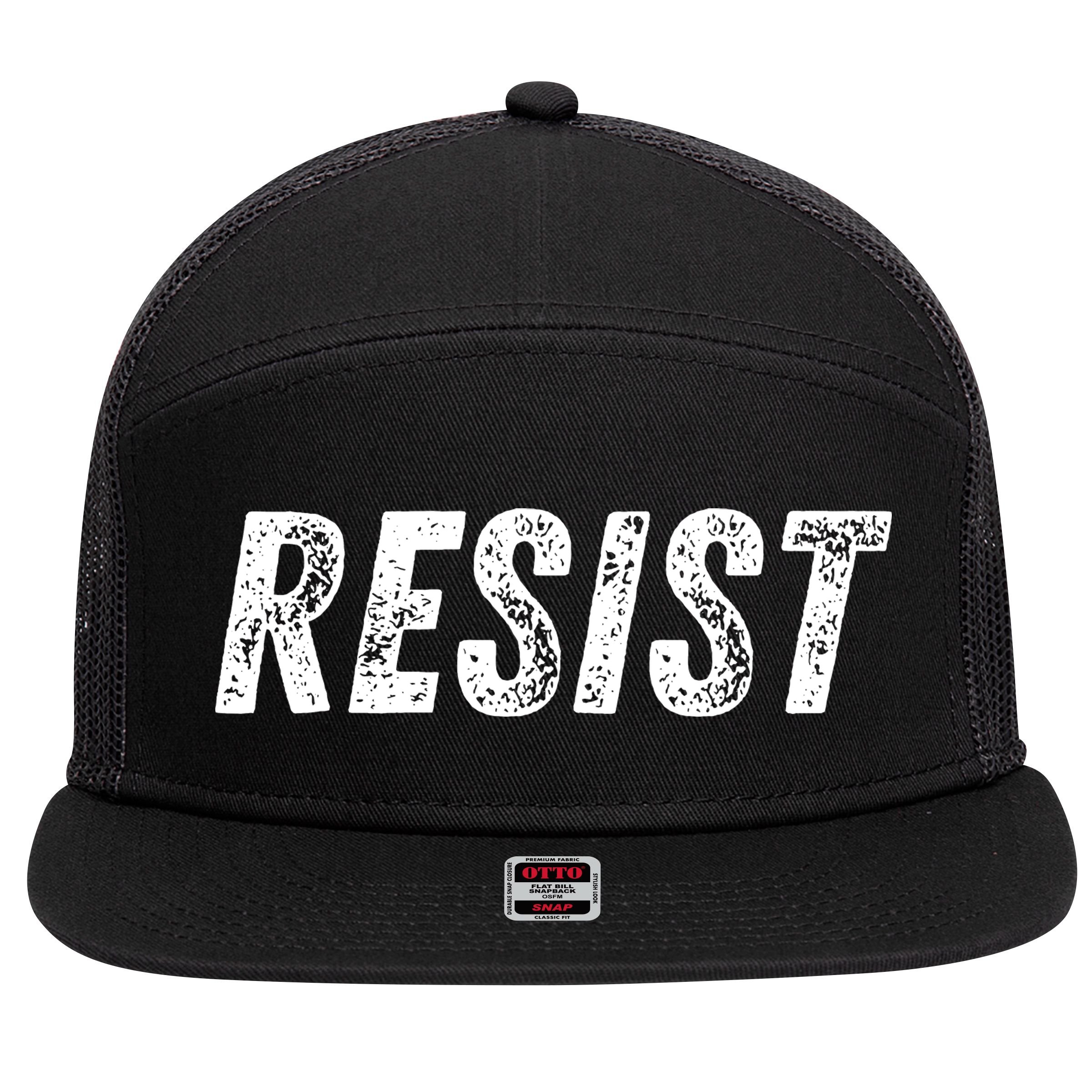 Resist Political 7 Panel Mesh Trucker Snapback Hat