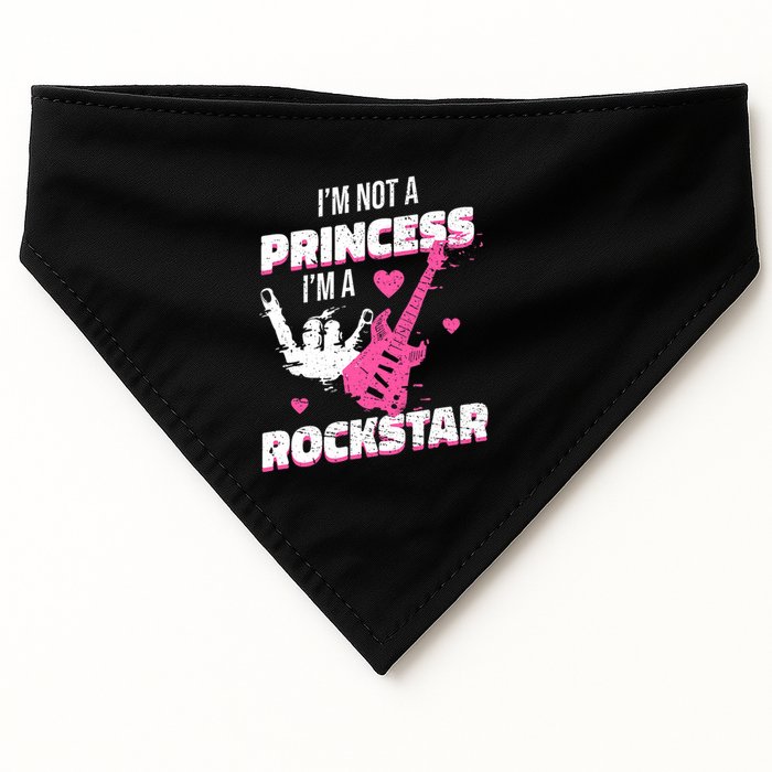 Rockstar Princess Roll Im Not A Princess Im A Rockstar USA-Made Doggie Bandana