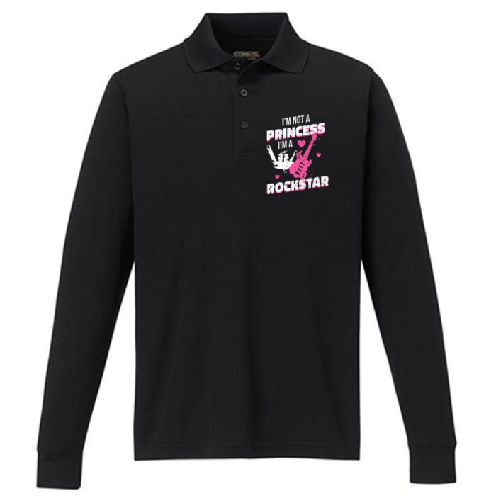 Rockstar Princess Roll Im Not A Princess Im A Rockstar Performance Long Sleeve Polo