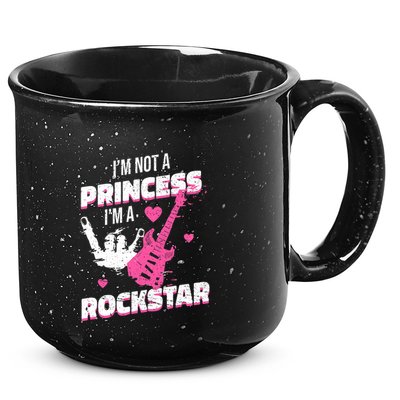Rockstar Princess Roll Im Not A Princess Im A Rockstar 15oz Campfire Ceramic Mug