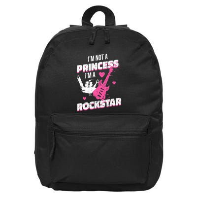 Rockstar Princess Roll Im Not A Princess Im A Rockstar 16 in Basic Backpack