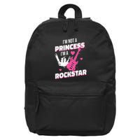 Rockstar Princess Roll Im Not A Princess Im A Rockstar 16 in Basic Backpack