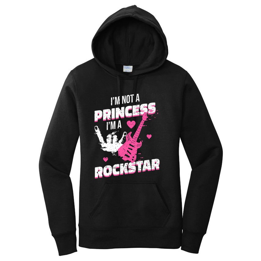 Rockstar Princess Roll Im Not A Princess Im A Rockstar Women's Pullover Hoodie