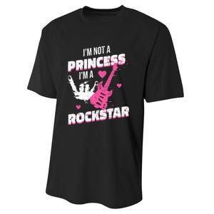 Rockstar Princess Roll Im Not A Princess Im A Rockstar Performance Sprint T-Shirt