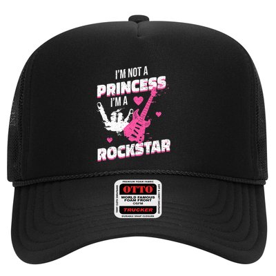 Rockstar Princess Roll Im Not A Princess Im A Rockstar Trucker Hat