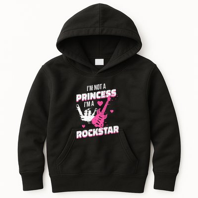 Rockstar Princess Roll Im Not A Princess Im A Rockstar Kids Hoodie