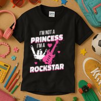 Rockstar Princess Roll Im Not A Princess Im A Rockstar Kids T-Shirt