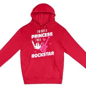 Rockstar Princess Roll Im Not A Princess Im A Rockstar Premium Pullover Hoodie