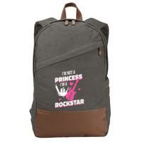 Rockstar Princess Roll Im Not A Princess Im A Rockstar Cotton Canvas Backpack