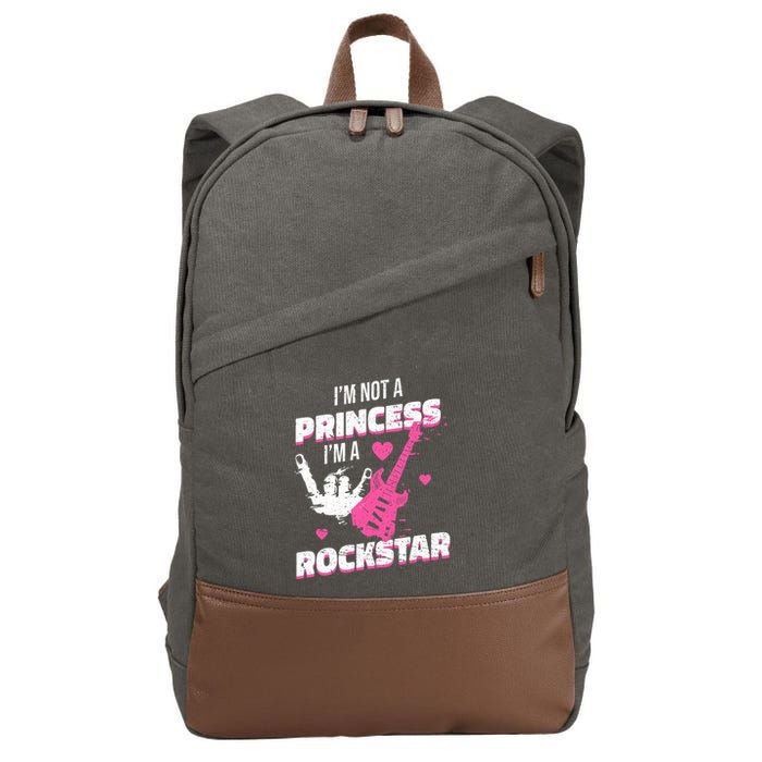 Rockstar Princess Roll Im Not A Princess Im A Rockstar Cotton Canvas Backpack