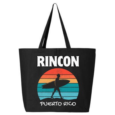 Rincon Puerto Rico Surf Retro Sunset Surfing Travel 25L Jumbo Tote