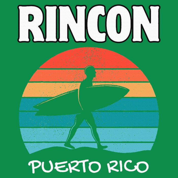 Rincon Puerto Rico Surf Retro Sunset Surfing Travel Kids Sweatshirt