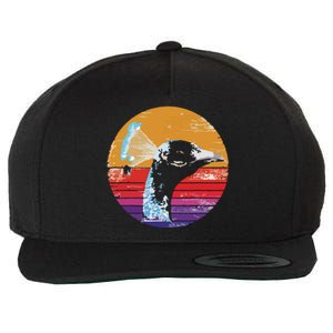 Retro Peacock Wool Snapback Cap