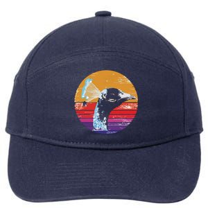 Retro Peacock 7-Panel Snapback Hat