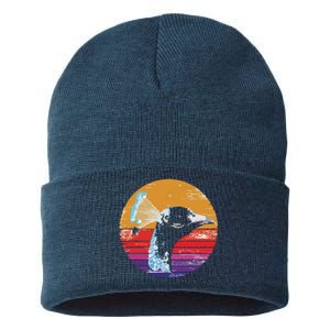 Retro Peacock Sustainable Knit Beanie