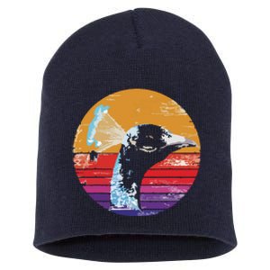 Retro Peacock Short Acrylic Beanie