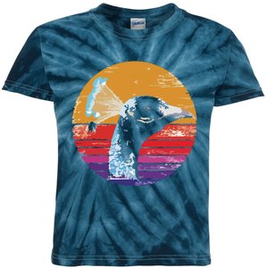 Retro Peacock Kids Tie-Dye T-Shirt