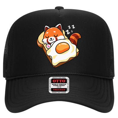 Red Panda High Crown Mesh Back Trucker Hat