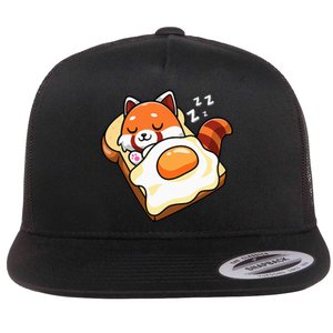 Red Panda Flat Bill Trucker Hat