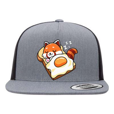 Red Panda Flat Bill Trucker Hat