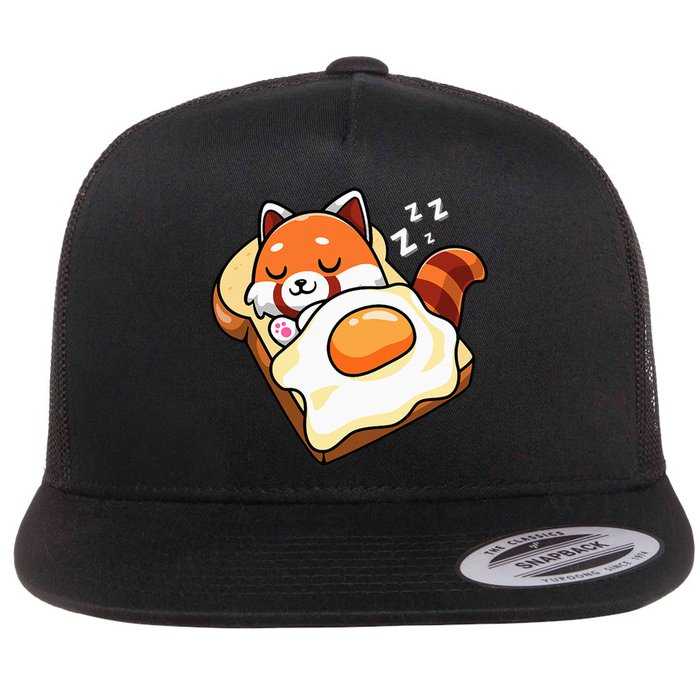 Red Panda Flat Bill Trucker Hat