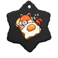 Red Panda Ceramic Star Ornament