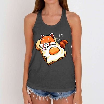 Red Panda Women's Knotted Racerback Tank