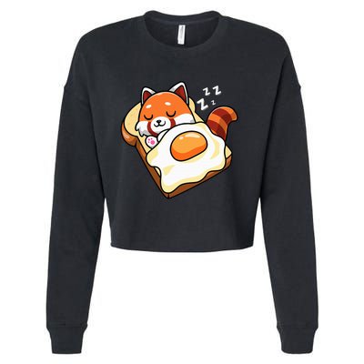 Red Panda Cropped Pullover Crew