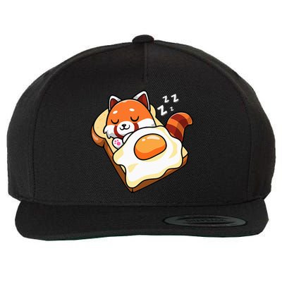 Red Panda Wool Snapback Cap